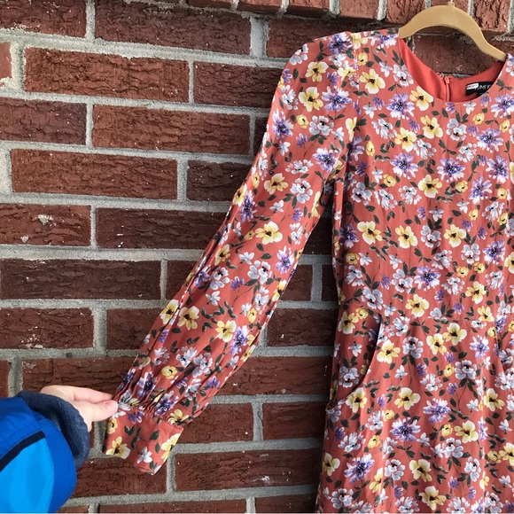 Anthropologie Yumi Kim Love Me Tender Floral Long Sleeve Midi Dress Size XS - Picture 4 of 14